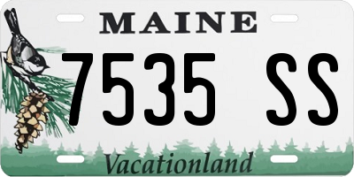 ME license plate 7535SS