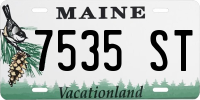 ME license plate 7535ST