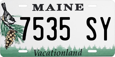 ME license plate 7535SY