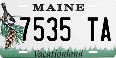 ME license plate 7535TA