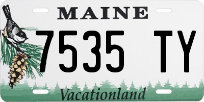 ME license plate 7535TY