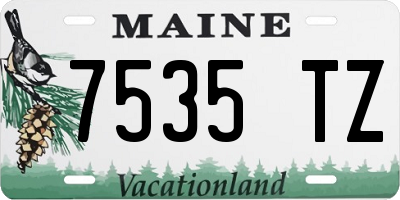 ME license plate 7535TZ