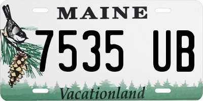 ME license plate 7535UB