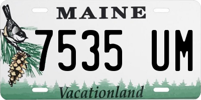 ME license plate 7535UM