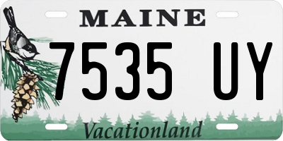 ME license plate 7535UY