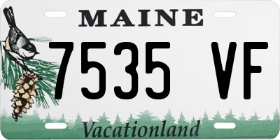 ME license plate 7535VF
