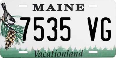 ME license plate 7535VG