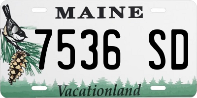 ME license plate 7536SD