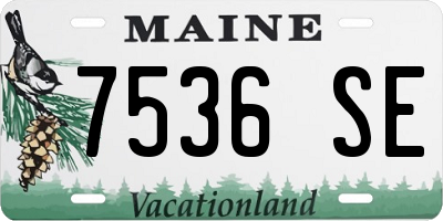 ME license plate 7536SE
