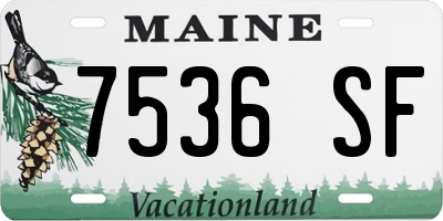 ME license plate 7536SF