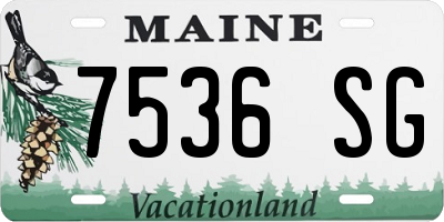 ME license plate 7536SG