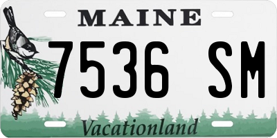 ME license plate 7536SM