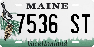 ME license plate 7536ST