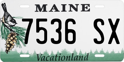 ME license plate 7536SX