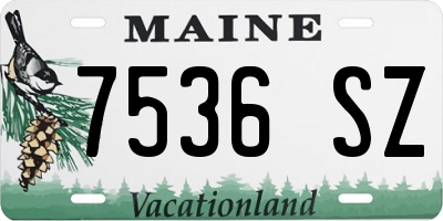 ME license plate 7536SZ