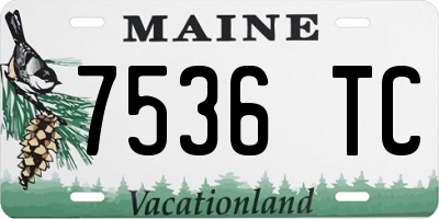 ME license plate 7536TC
