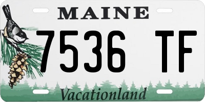 ME license plate 7536TF