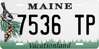 ME license plate 7536TP