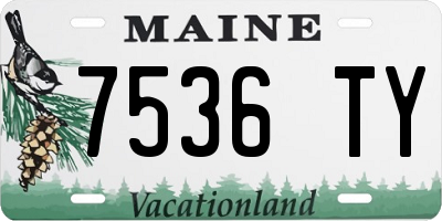 ME license plate 7536TY