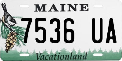 ME license plate 7536UA