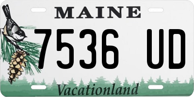 ME license plate 7536UD