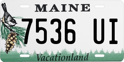 ME license plate 7536UI