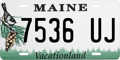 ME license plate 7536UJ
