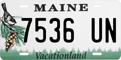 ME license plate 7536UN
