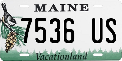ME license plate 7536US
