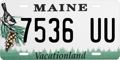 ME license plate 7536UU