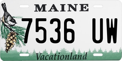 ME license plate 7536UW