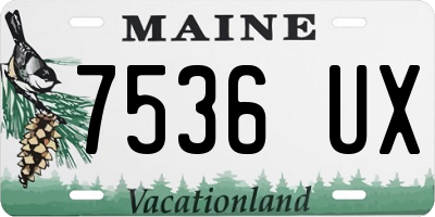 ME license plate 7536UX