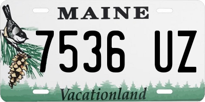 ME license plate 7536UZ