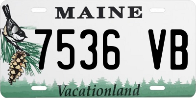 ME license plate 7536VB