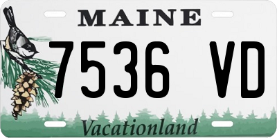 ME license plate 7536VD