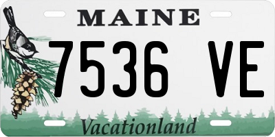 ME license plate 7536VE