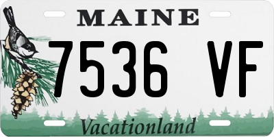 ME license plate 7536VF