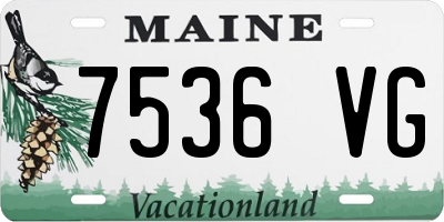 ME license plate 7536VG