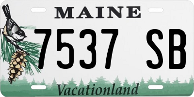 ME license plate 7537SB
