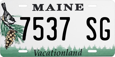 ME license plate 7537SG