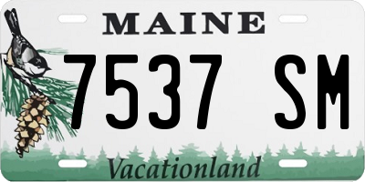 ME license plate 7537SM