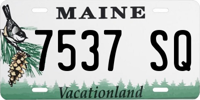 ME license plate 7537SQ