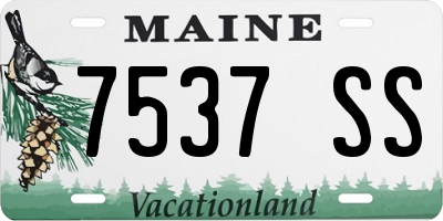 ME license plate 7537SS