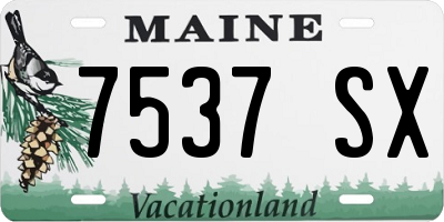 ME license plate 7537SX