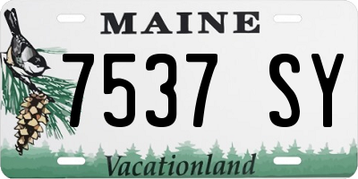 ME license plate 7537SY