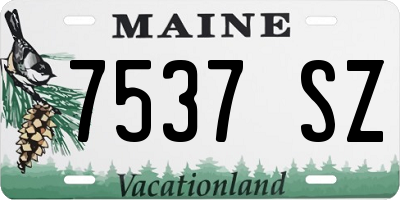 ME license plate 7537SZ