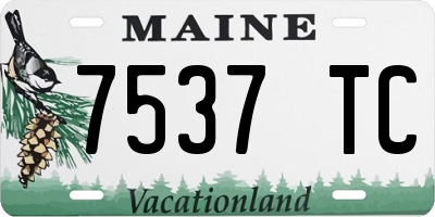 ME license plate 7537TC