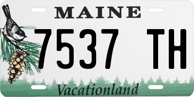 ME license plate 7537TH