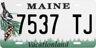 ME license plate 7537TJ