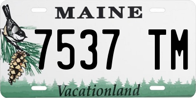 ME license plate 7537TM